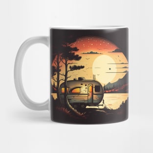 Camping Adventure Sunset, Camping Van Mug